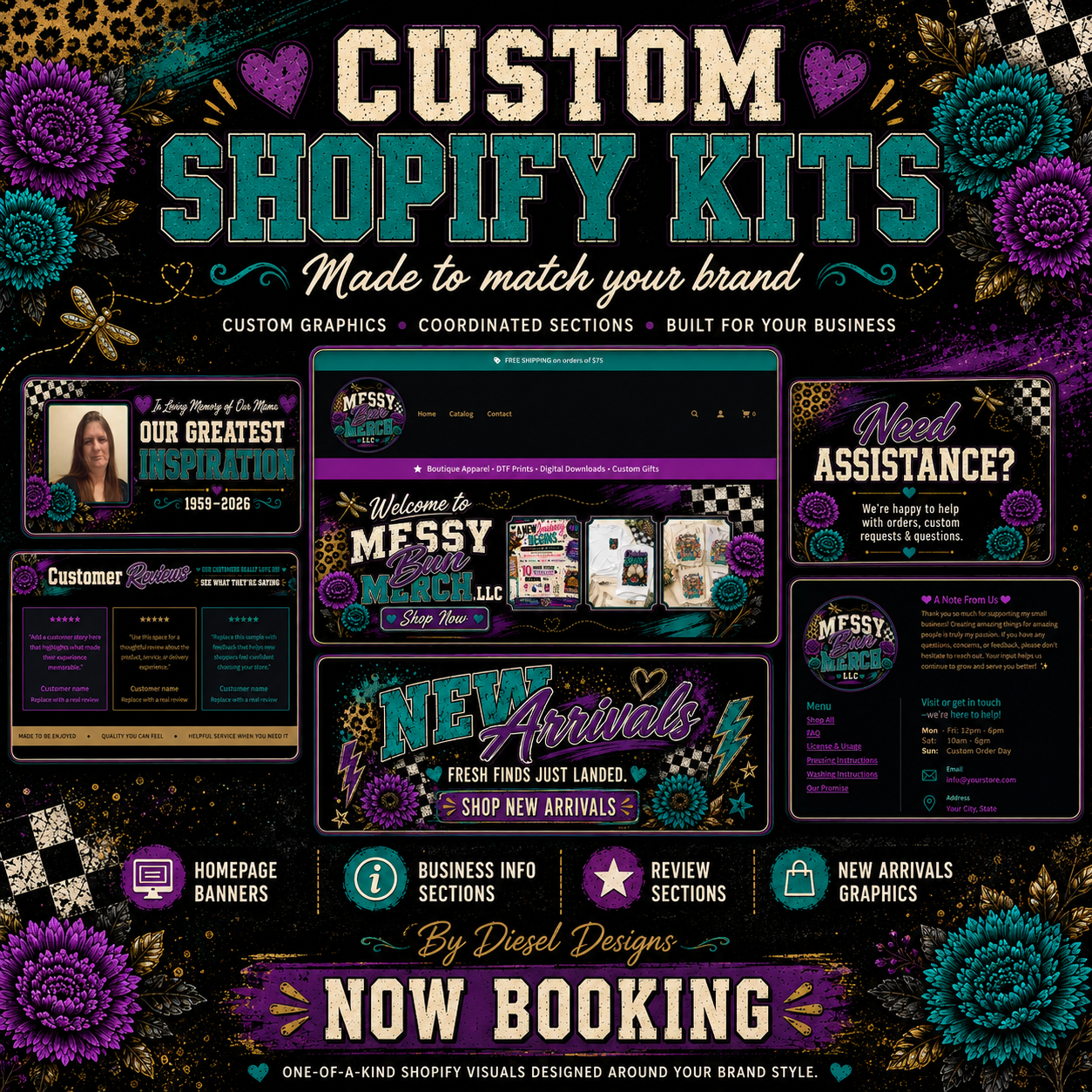 Custom Shopify Theme Design & Homepage Setup | Custom Graphics, Banners & Collection Covers