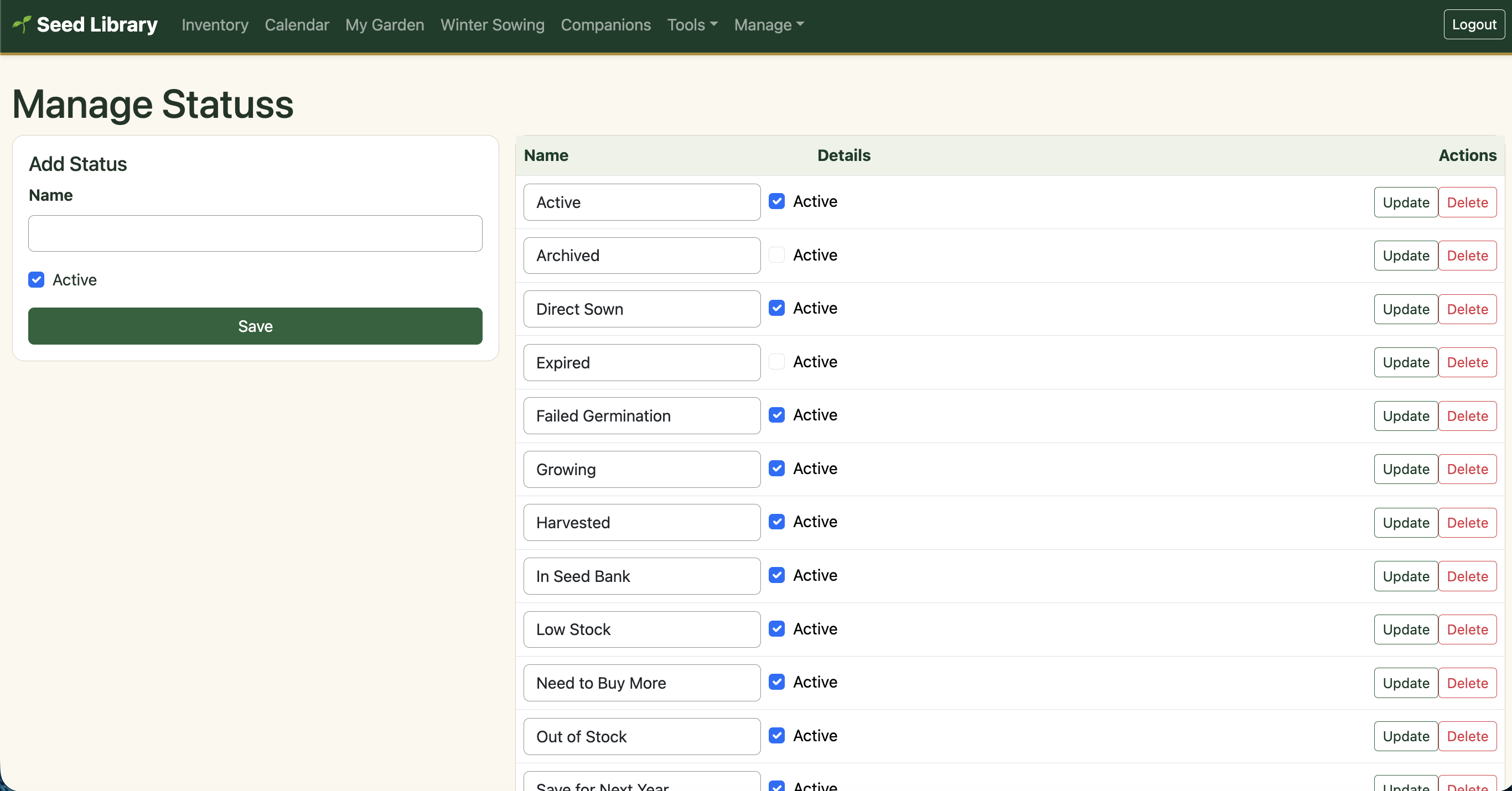 Seed Library & Garden Planner | Planting Calendar & Tracker