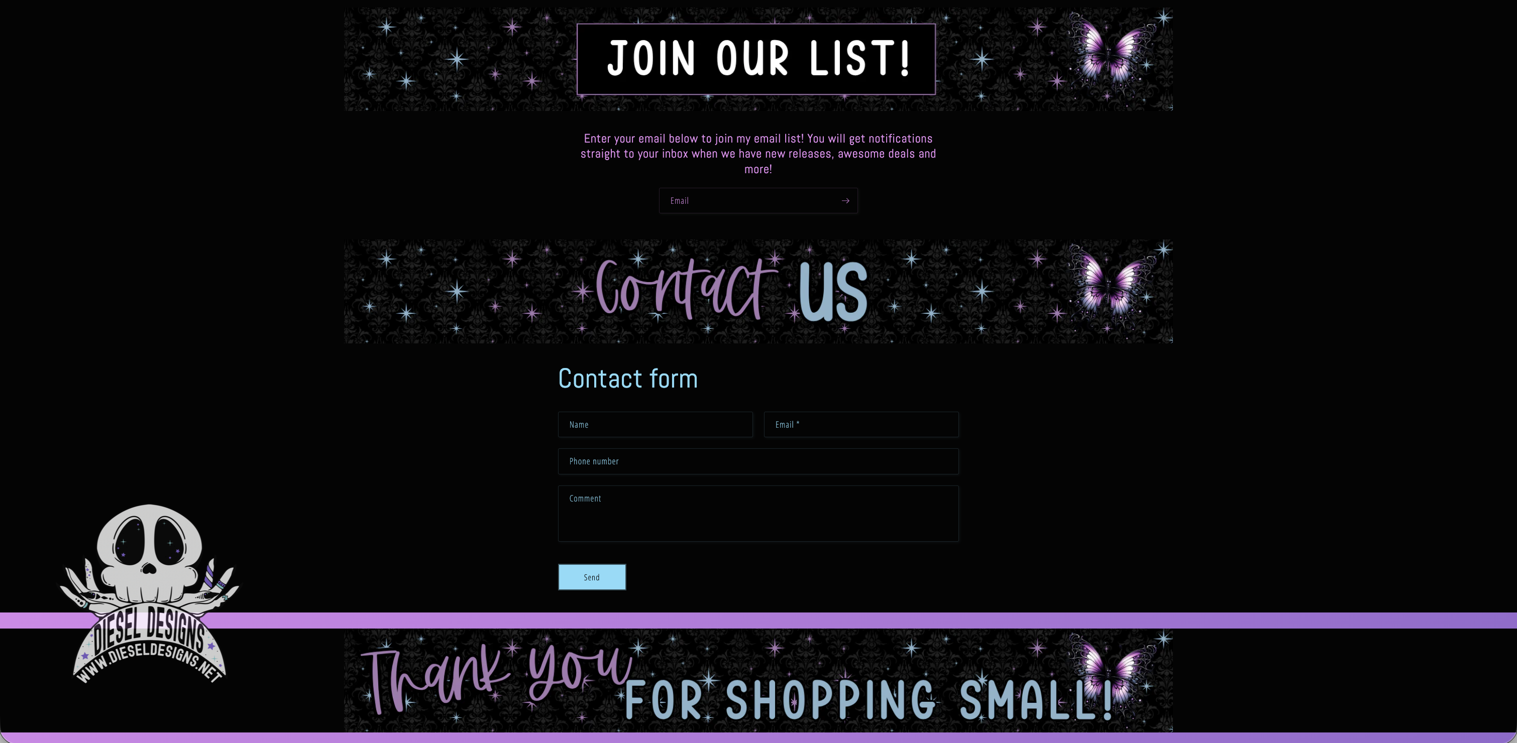 Mystic Forest shopify revamp preview images by Diesel Designs