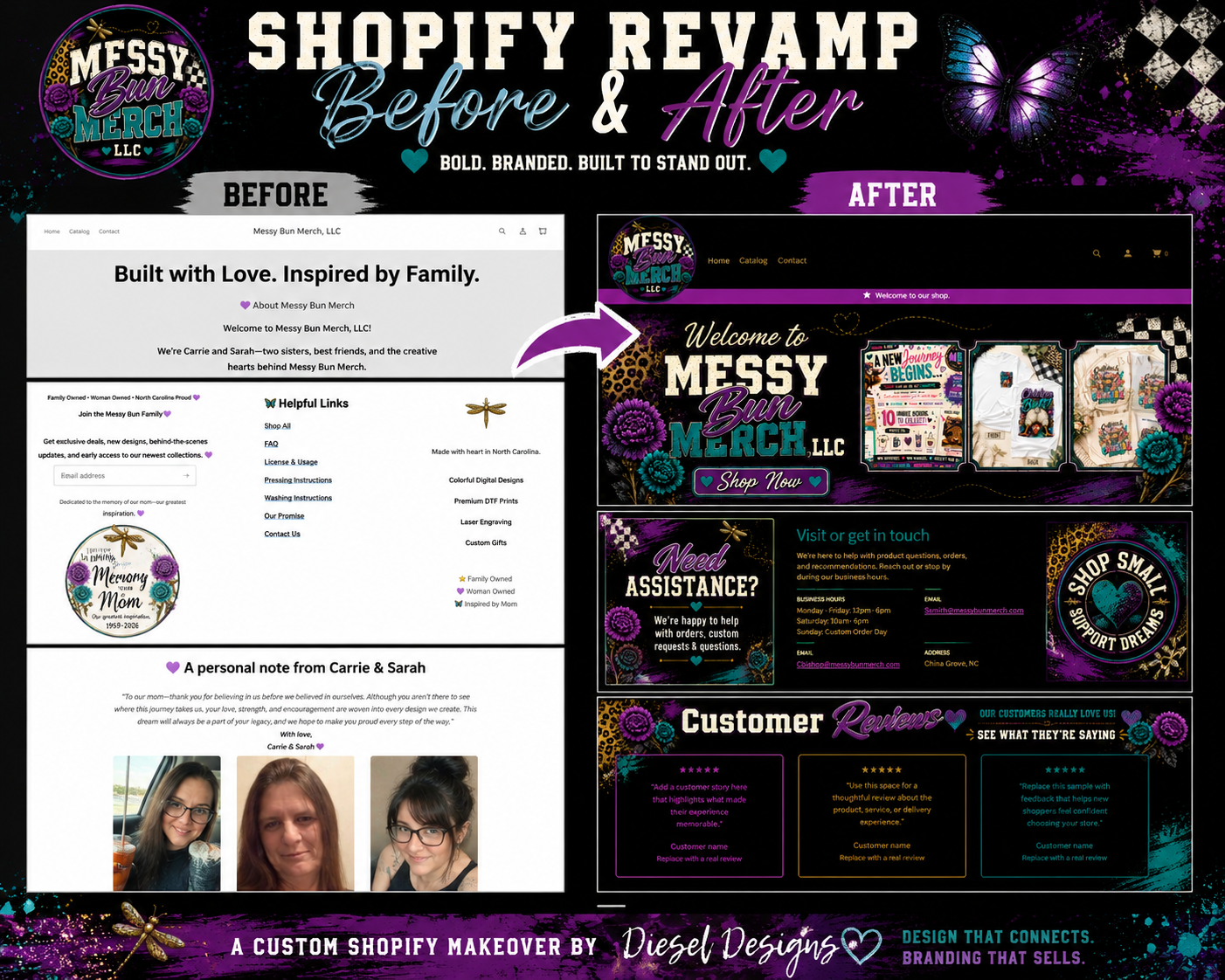 Bold Grunge Shopify Makeover | Custom Boutique Website Revamp