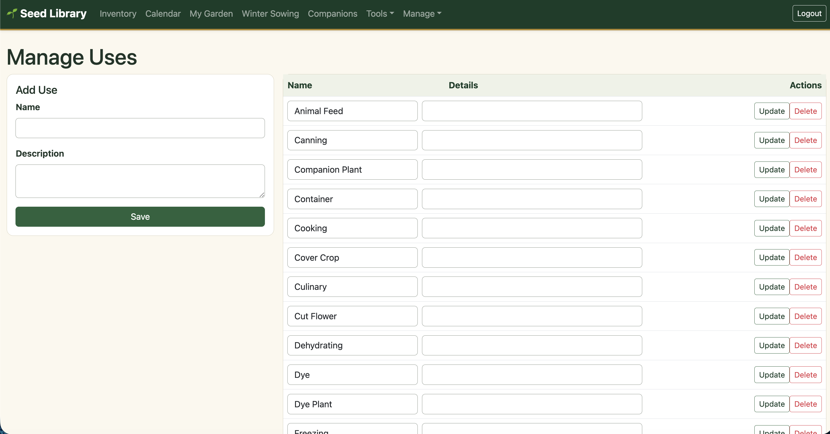 Seed Library & Garden Planner | Planting Calendar & Tracker