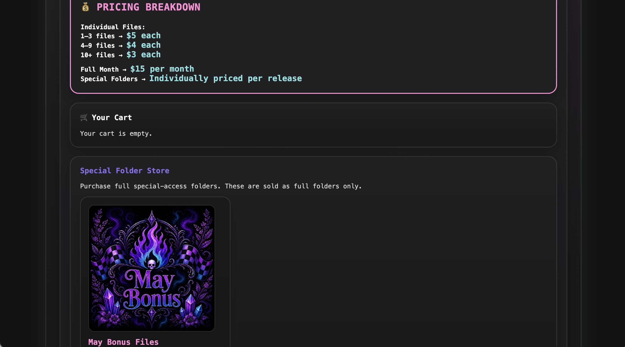 Custom Membership Website & Digital Download Platform | Black Flame Society