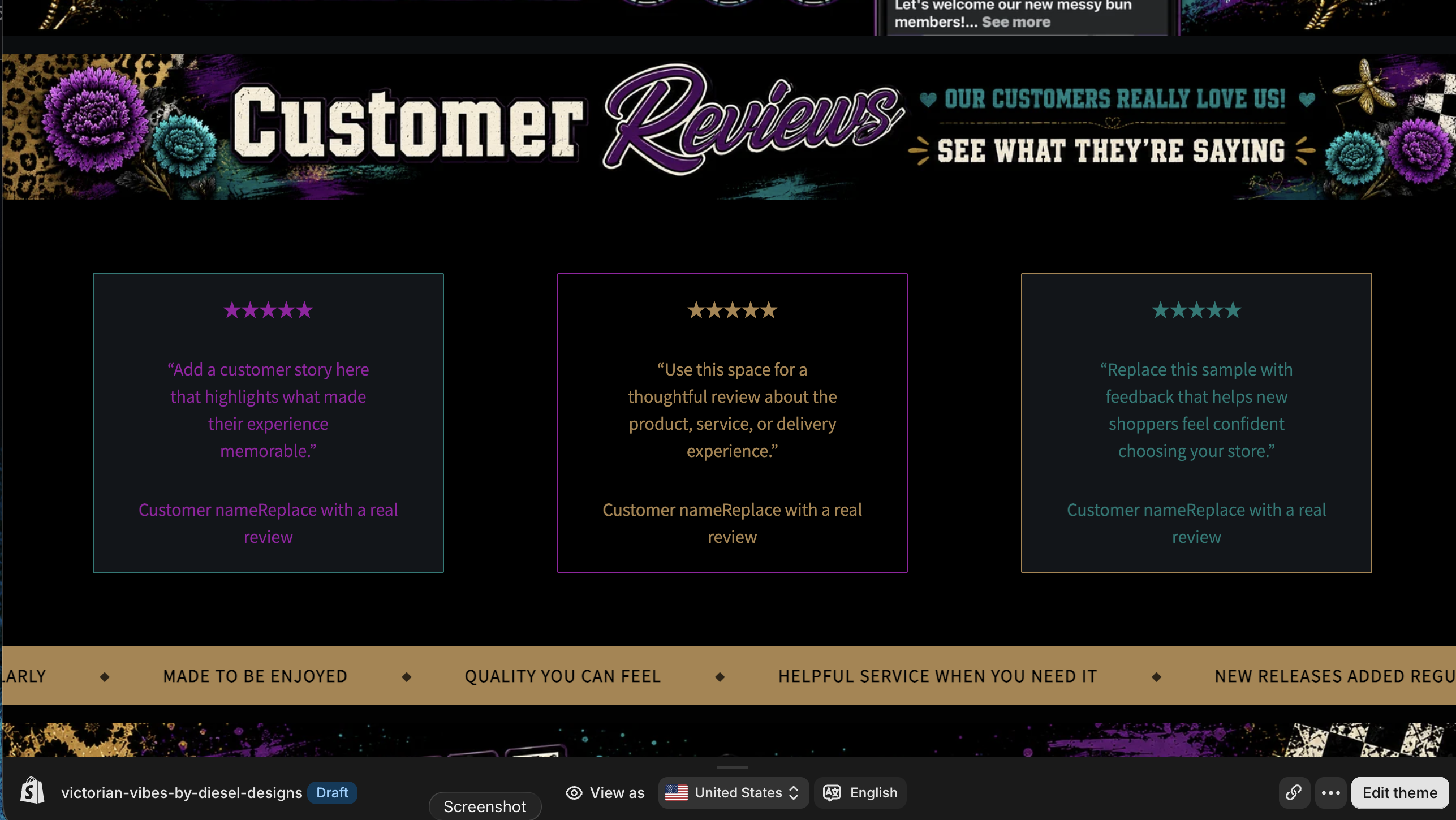 Bold Grunge Shopify Makeover | Custom Boutique Website Revamp
