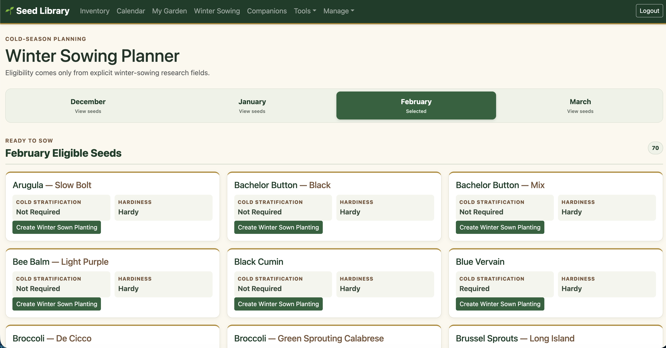 Seed Library & Garden Planner | Planting Calendar & Tracker