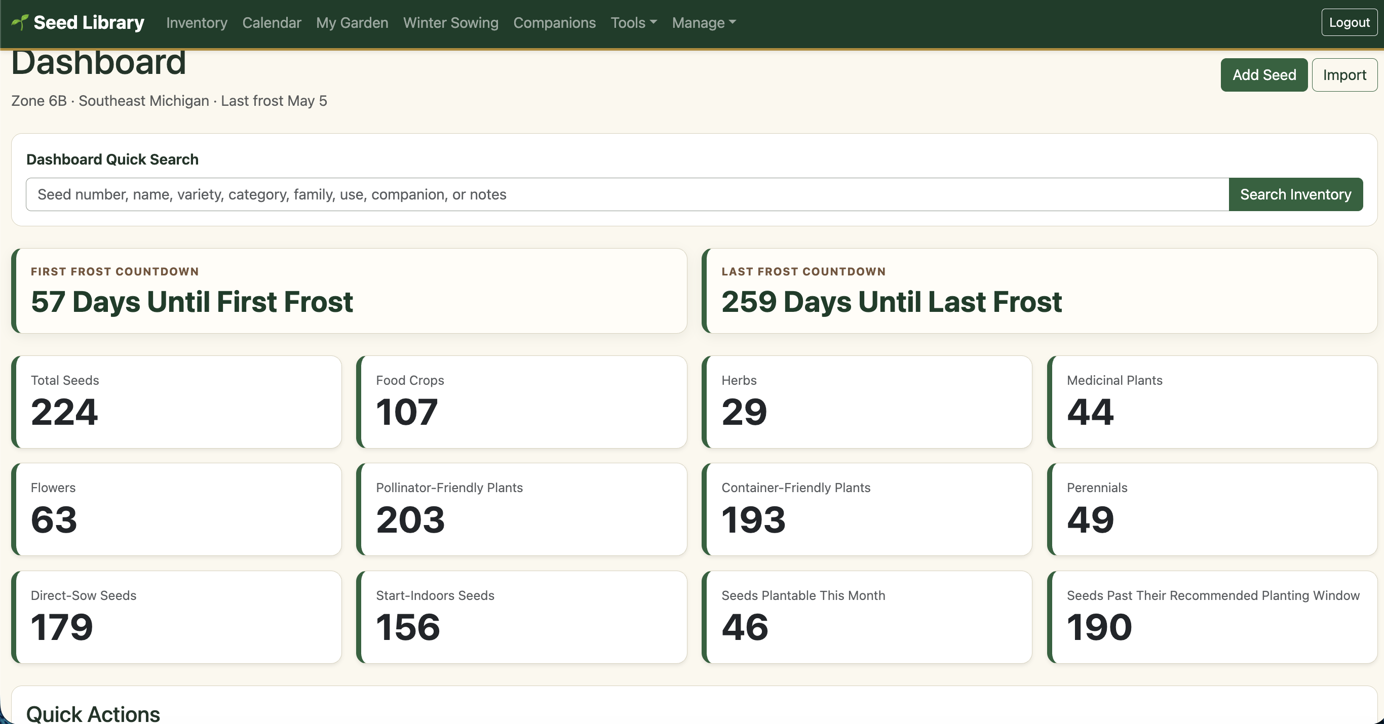 Seed Library & Garden Planner | Planting Calendar & Tracker