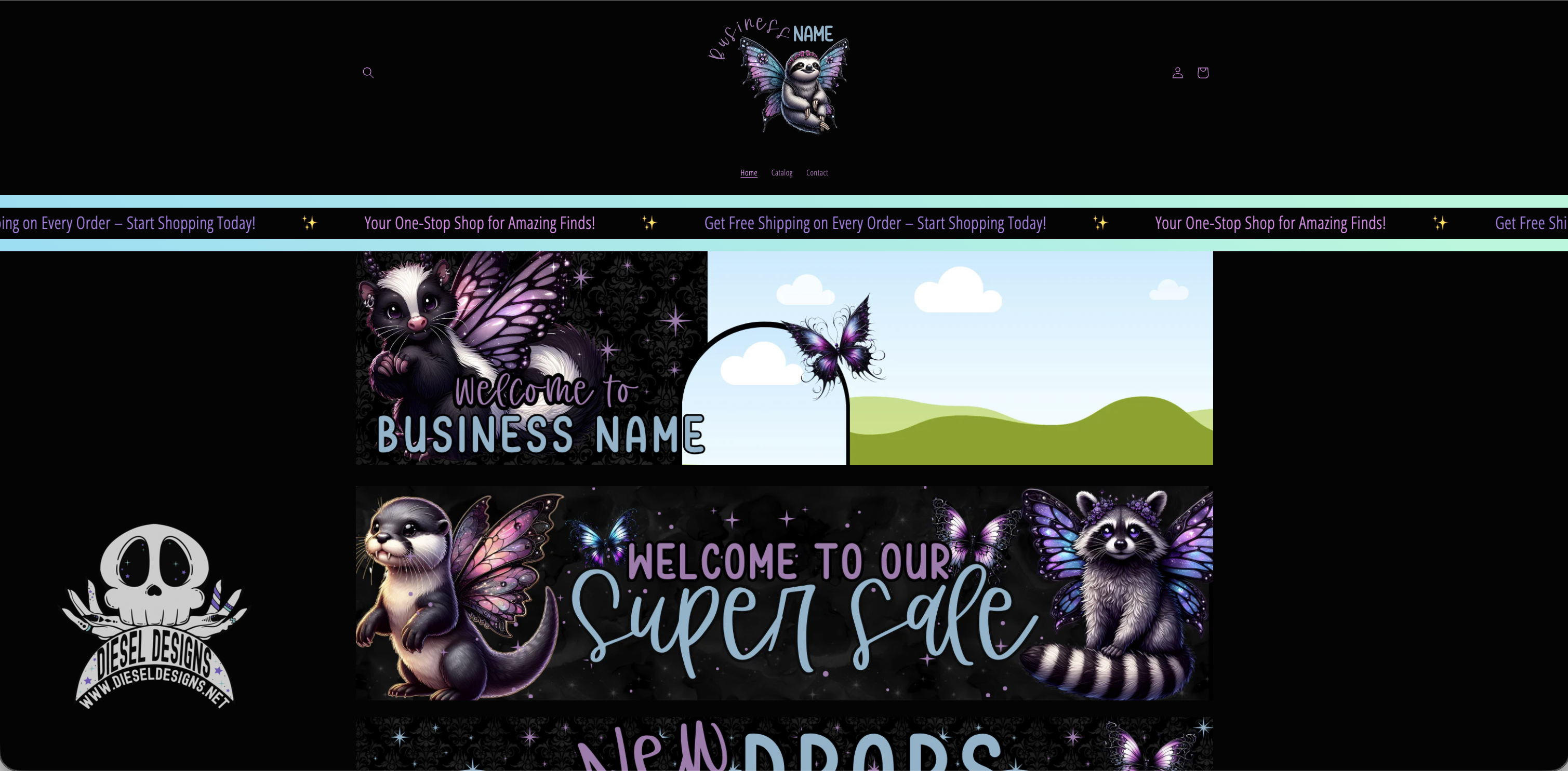 Mystic Forest shopify revamp preview images by Diesel Designs