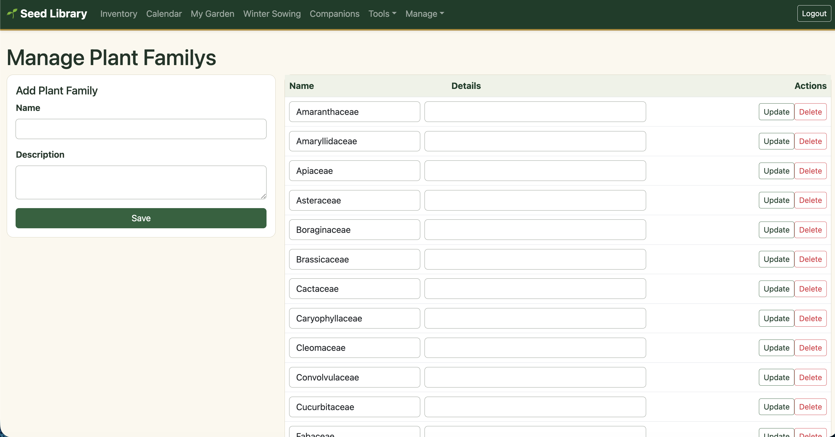 Seed Library & Garden Planner | Planting Calendar & Tracker